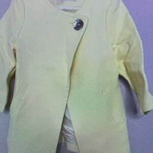 Kids Yellow Coat with Button Detail